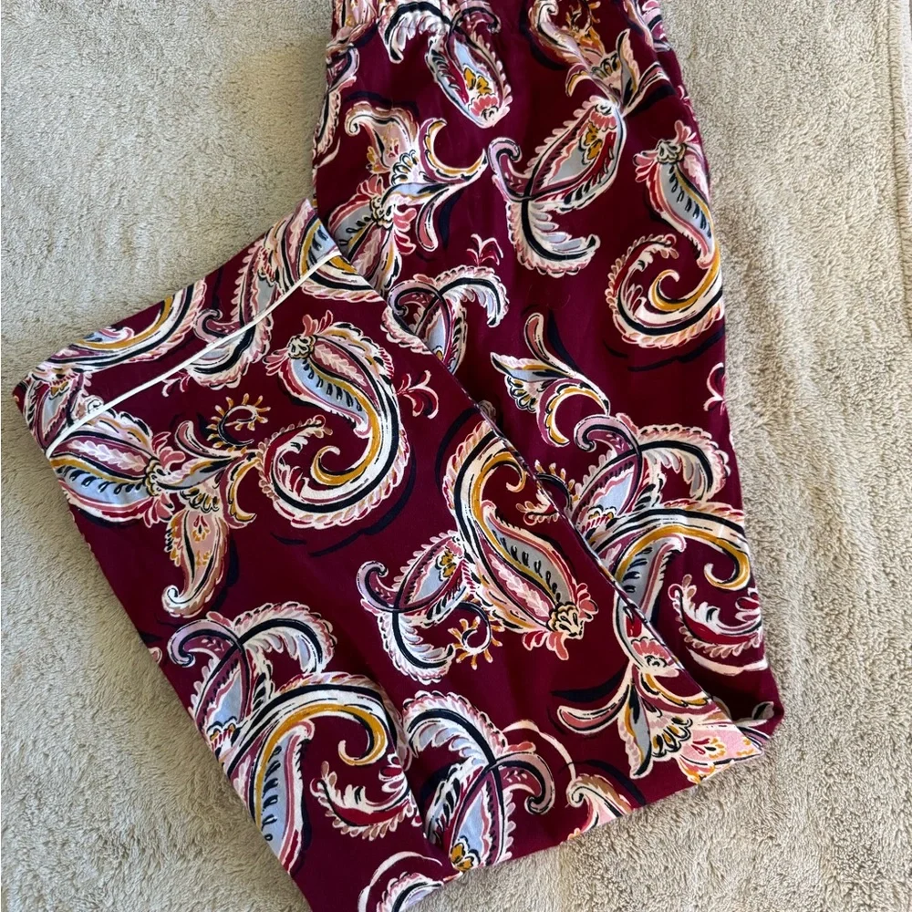 NWT Liz Claiborne Burgundy Paisley Pajamas size XXL - Picture 7 of 10